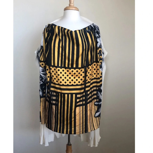 Roberto Cavalli Long Sleeves Abstract Print Tunic Size Large - Picture 3 of 8